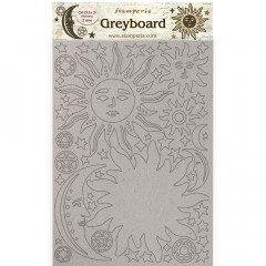 Stamperia Greyboard A4 - Alchemy Sun and Moon 