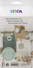Papier Beutel Adventskalender Set, grün klein