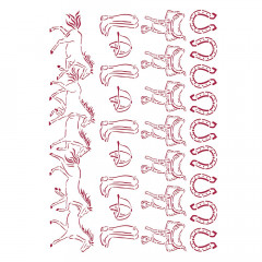 Stamperia A4 Stencil - Romantic Horses Running Horses