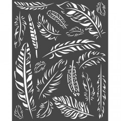 Stamperia Thick Stencil - Amazonia Feathers