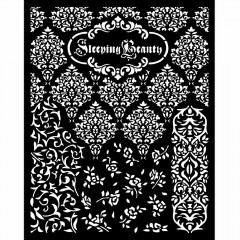 Stamperia Thick Stencil - Sleeping Beauty Textures