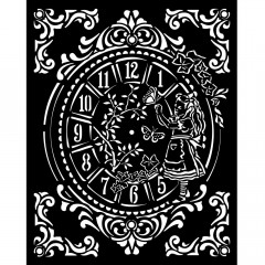 Stamperia Thick Stencil - Alice Clock