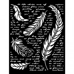 Stamperia Thick Stencil - Our way - Feathers