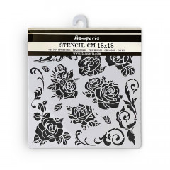 Stamperia Thick Stencil - Shabby Rose - Rose Pattern