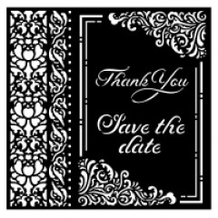 Stamperia Thick Stencil - You and me thank you save the date