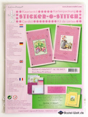 Kartenbastelpackung - Sticker-O-Stitch Nr.17 - Rosa