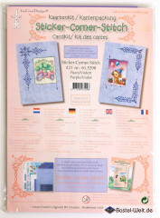 Kartenbastelpackung - Sticker-Corner-Stitch - Violett