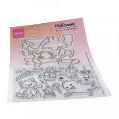 Clear Stamps and Cutting Die - Elines Animals Halloween