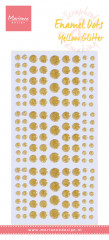 Decoration Enamel Dots - Yellow Glitter
