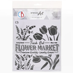 Texture Stencil 8x8 - Flower Market