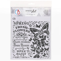 Texture Stencil 8x8 - Spring Fresh Flowers