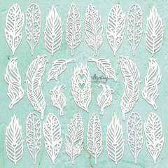 Mintay Chippies Chipboard Decor Feathers