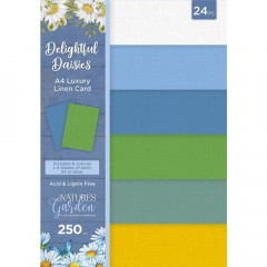 Delightful Daisies  A4 Luxury Linen Card Pack