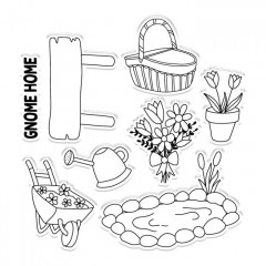 Clear Stamps, Cutting Die - Garden Gnomes Accessories