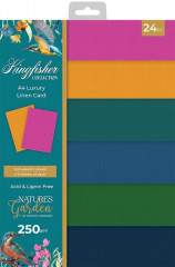 Natures Garden - Kingfisher Collection - A4 Luxury Linen Cardstock