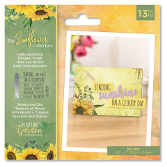 Clear Stamps and Cutting Die - Sunflower Collection Hello Sunshi