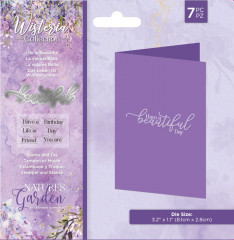 Clear Stamps and Cutting Die - Wisteria Collection Life is Beautiful