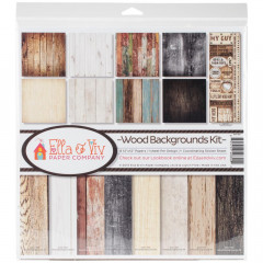 Ella and Viv Wood Backgrounds 12x12 Collection Kit