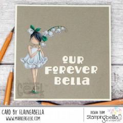 Stamping Bella Cling Stamps - Garden Girl Lily Of The Valley