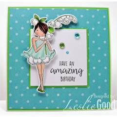 Stamping Bella Cling Stamps - Garden Girl Lily Of The Valley