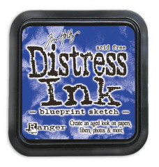 Distress Ink Kissen - Blueprint Sketch