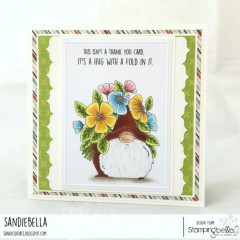Stamping Bella Cling Stamps - Flowery Gnome