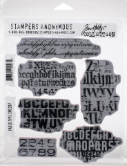 Cling Stamps Tim Holtz - Faded Type