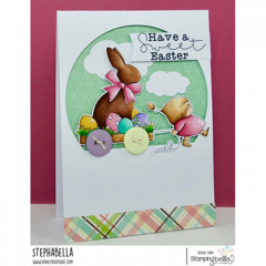 Stamping Bella Cling Stamps - Bundle Girl With A Chocolate Bunny