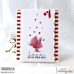 Stamping Bella Cling Stamps - Bundle Girl With Falling Hearts