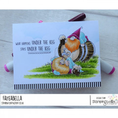 Stamping Bella Cling Stamps - Two Gnomes Under A Keg