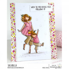 Stamping Bella Cling Stamps - Curvy Girl Strutting
