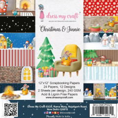 Dress My Craft 12x12 Paper Pack - Christmas and Jinnie