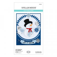 Spellbinders Etched Dies - Let It Snowman -Christmas Flourish