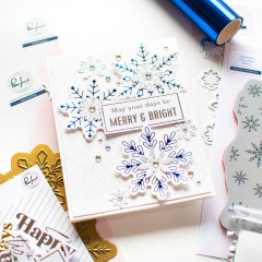 Pinkfresh Studio Cling Stamps - Snowflakes