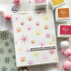 Pinkfresh Studio Cling Stamps - Snowflakes