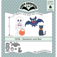 Karen Burniston Die - Skeleton and Bat