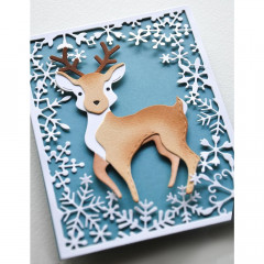 Poppystamps Metal Dies - Wintertime Snowflake Frame