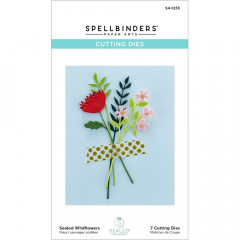 Spellbinders Etched Dies - Sealed Wildflowers Floral Reflection