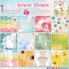 Dress My Craft 12x12 Paper Pad - Awesome Blossom