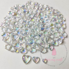 Dress My Craft Water Droplet Embellishments - Rainbow Hearts