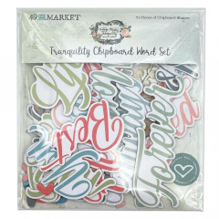 Chipboard Word Set - Vintage Artistry Tranquility