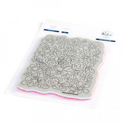 Pinkfresh Studio Cling Stamps - Mixed Blooms Background