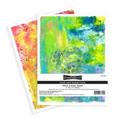 Stampendous Quick Card Backgrounds - Yellow & Green Splash