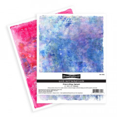 Stampendous Quick Card Backgrounds - Pink & Blue Splash