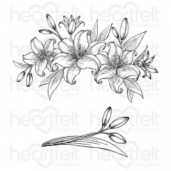 Cling Stamps - Garden Lily Bouquet & Buds