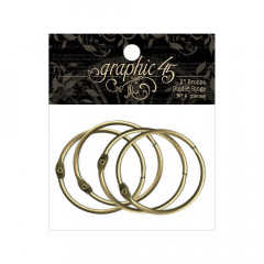 Graphic 45 - Staples Binder Rings 2 Bronze