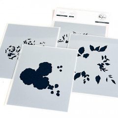 Pinkfresh Studio Stencils - Floral Trio Layering