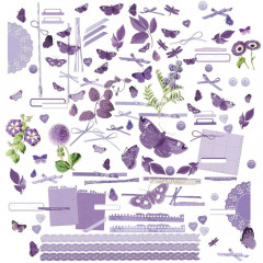 49 and Market: Color Swatch: Lavender - Laser Cut Outs - Elements