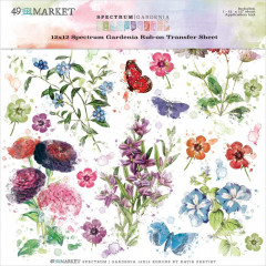 12x12 Rub-On Transfer Sheet - Spectrum Gardenia