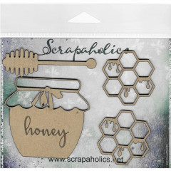 Scrapaholics Laser Cut Chipboard - Honey Jar Set